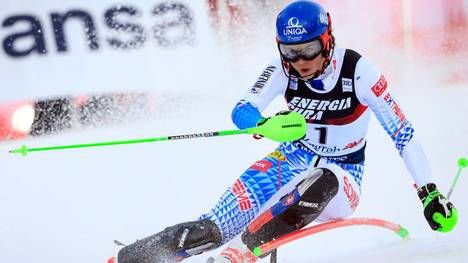 Petra Vlhova hat den Slalom in Zagreb gewonnen