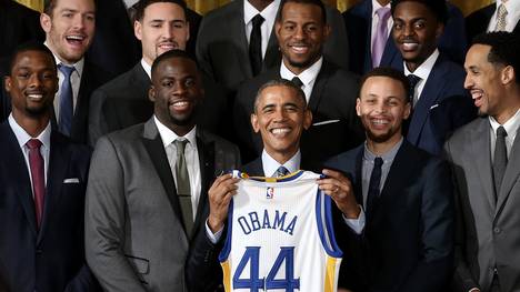 Barack Obama empfing die Golden State Warriors im Weißen Haus