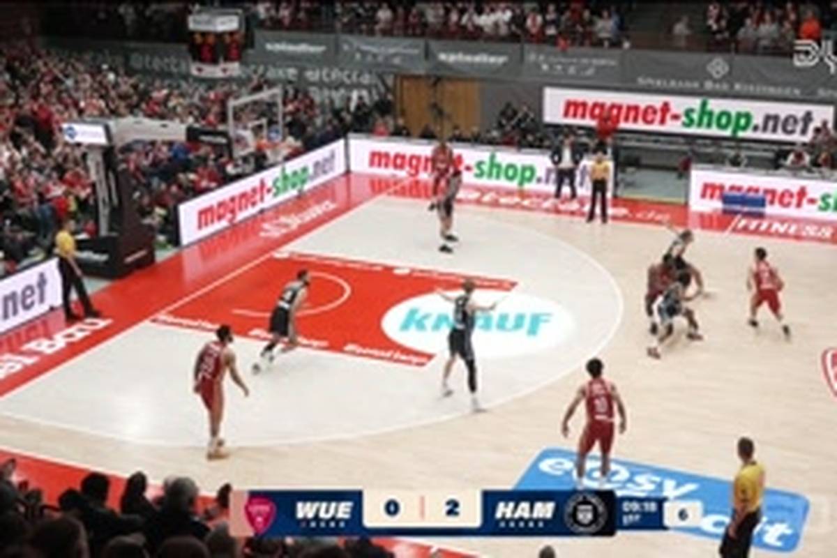 Spiel Highlights zu Fitness First Würzburg Baskets - Veolia Towers Hamburg