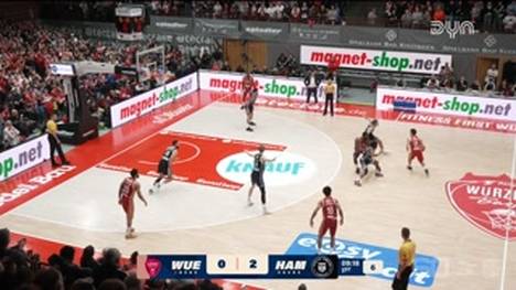 Spiel Highlights zu Fitness First Würzburg Baskets - Veolia Towers Hamburg