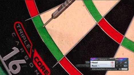 Justin Hood überrascht mit einer sensationellen Doppelquote und Gegner Josh Rock kann seinen Augen nicht trauen.