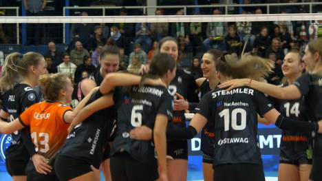Die Ladies in Black Aachen gewinnen souverän gegen den USC Münster. Durch den klaren 3:0-Erfolg zeiht man am Tabellennachbarn vorbei.