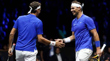 Roger Federer und Rafael Nadal beim Laver Cup 2022