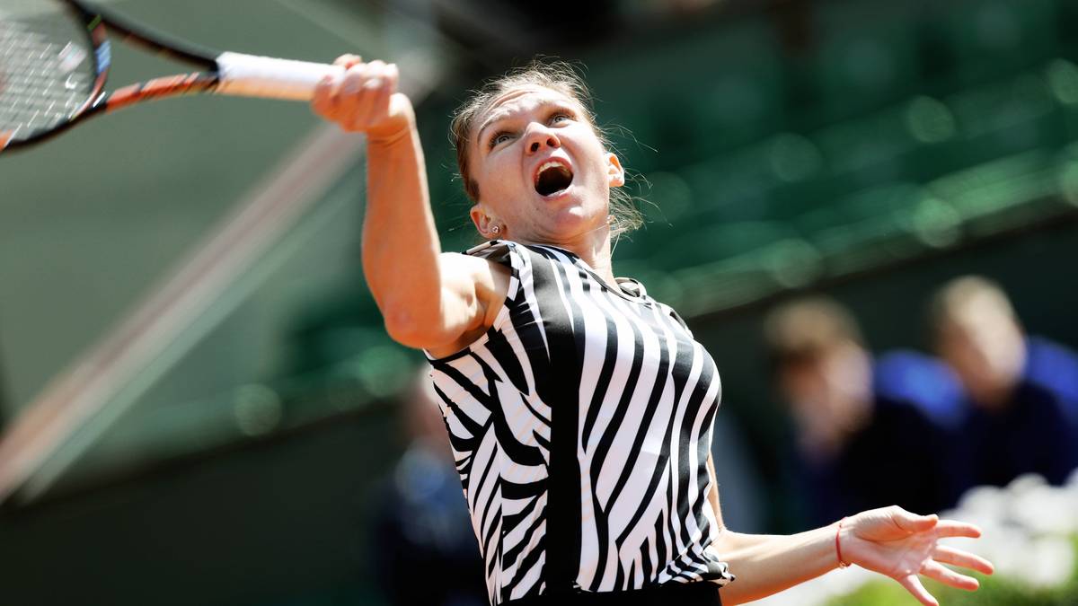 Simona Halep stand 2014 im Finale der French Open und gibt bei allerschönstem Sonnenschein offensichtlich alles
