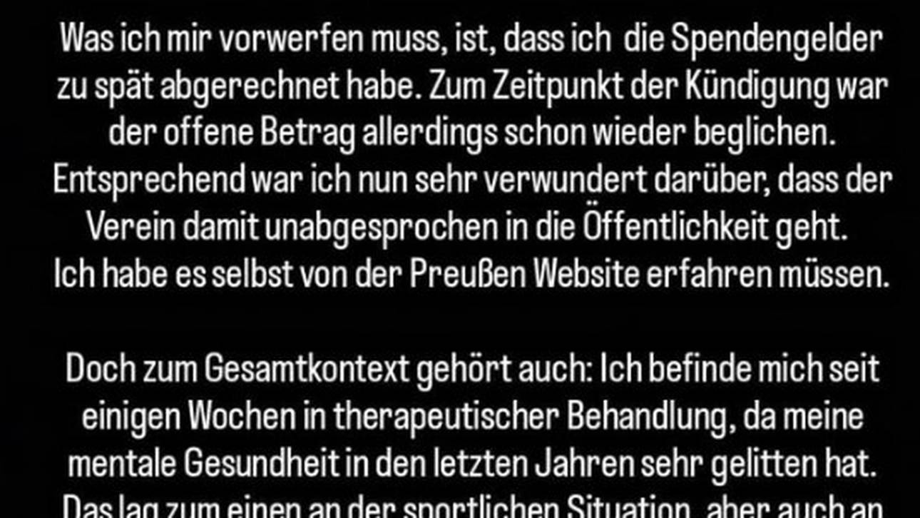 Marc Lorenz meldet sich bei Instagram zu Wort