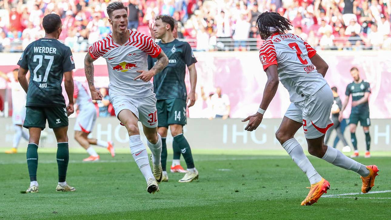 Benjamin Sesko rettet RB Leipzig einen Punkt