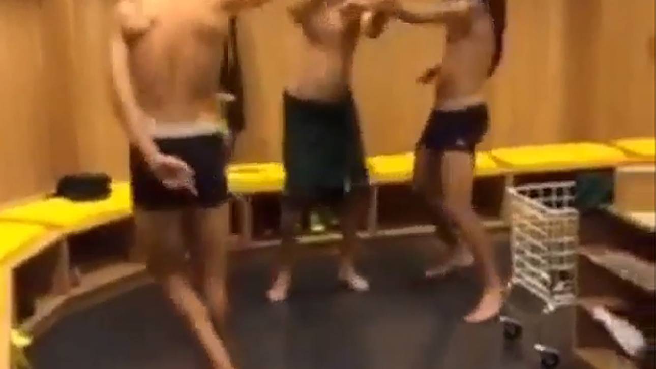 Ibrahimovic filmt Kabinen-Party