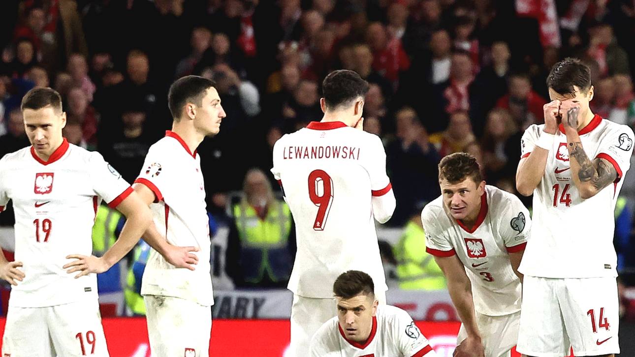 Polen jubelt, Lewandowski schaut weg