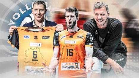 Gesichter der Volleyball-Bundesliga: Sergej Grankin, Eder Carbonera und Björn Andrae (v.l.)