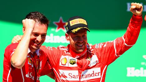 Sebastian Vettel bei einem Sieg in Brasilien