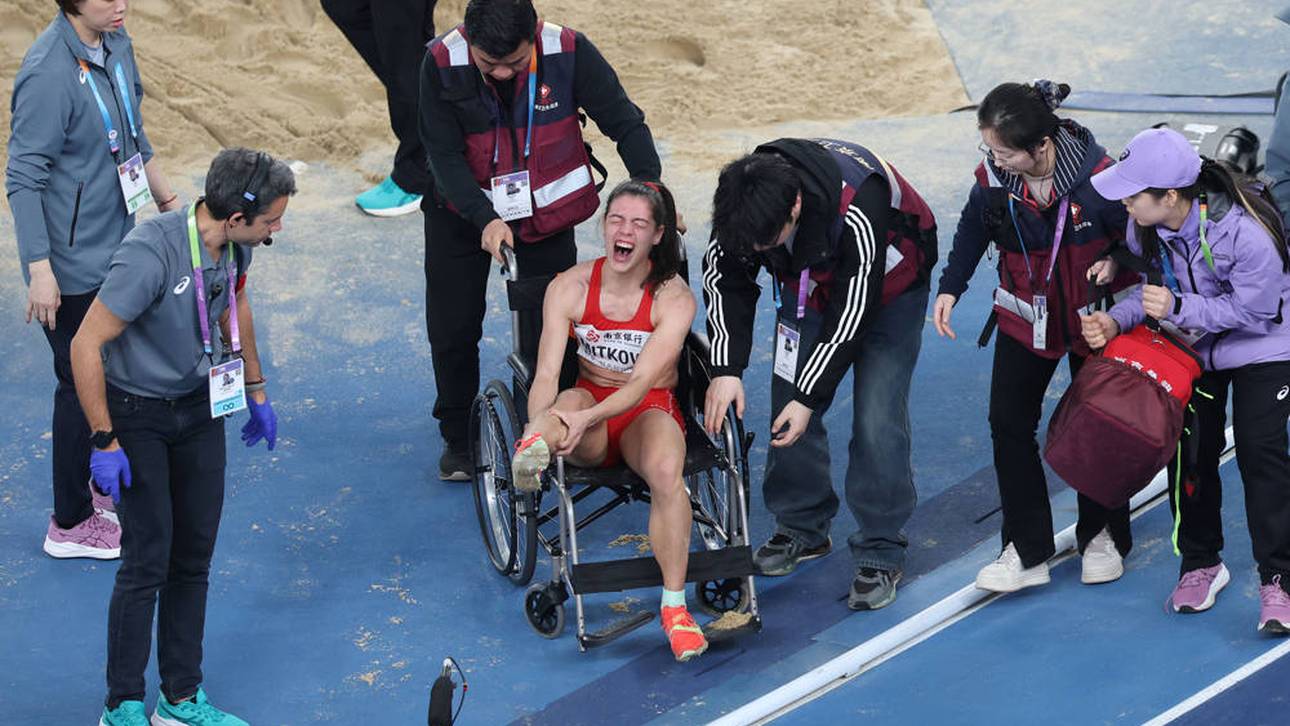 Weitspringerin Plamena Mitkova verletzte sich bei der Hallen-WM schwer