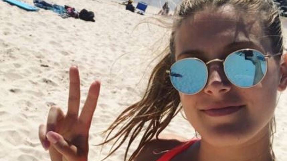 Genie macht auch am Strand von Perth eine gute Figur. Hier gönnte sich die Kanadierin eine Auszeit vom Hopman Cup