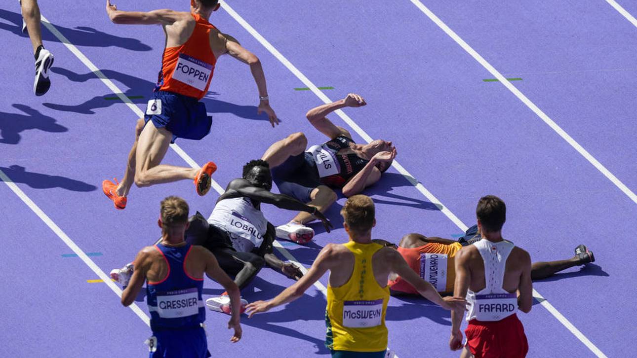 Massensturz beim 5000-Meter-Vorlauf