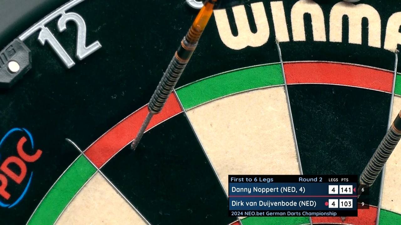 German Darts Champion­ship: Danny Noppert verpasst das perfekte Spiel