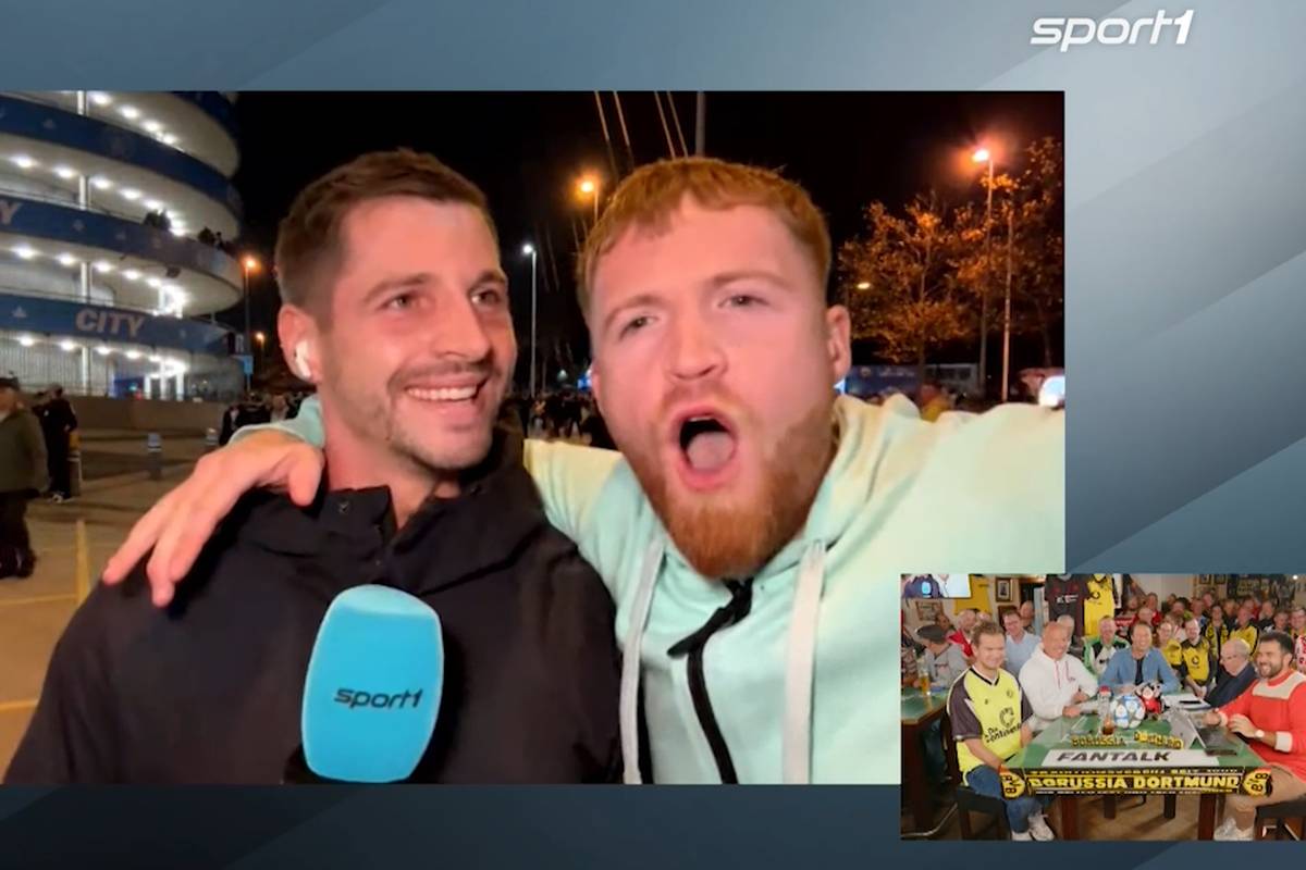 Plötzlich crasht ein Fan die TV-Schalte