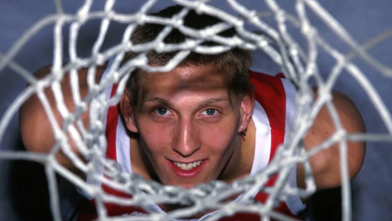Dirk Nowitzki in Würzburg vor seinem Wechsel in die NBA