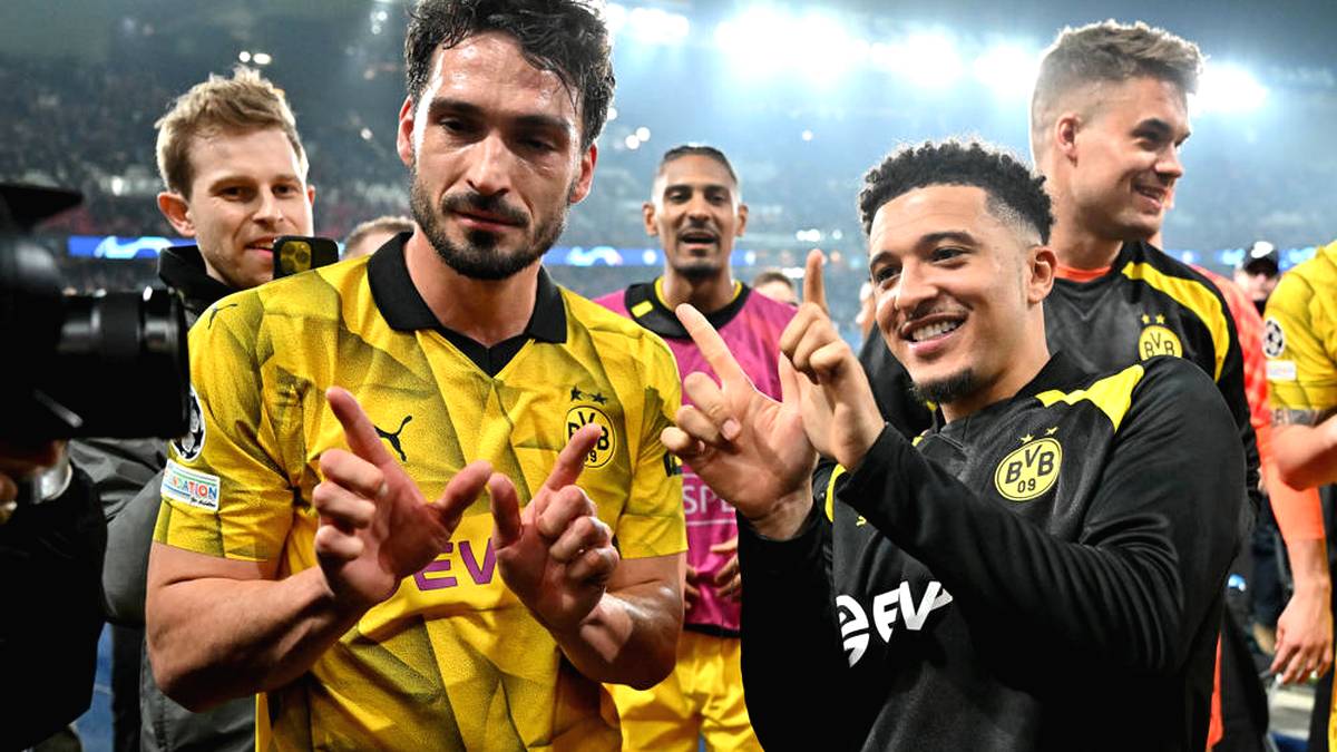 Jadon Sancho zeigt Matchwinner Hummels, wie man lässig posiert