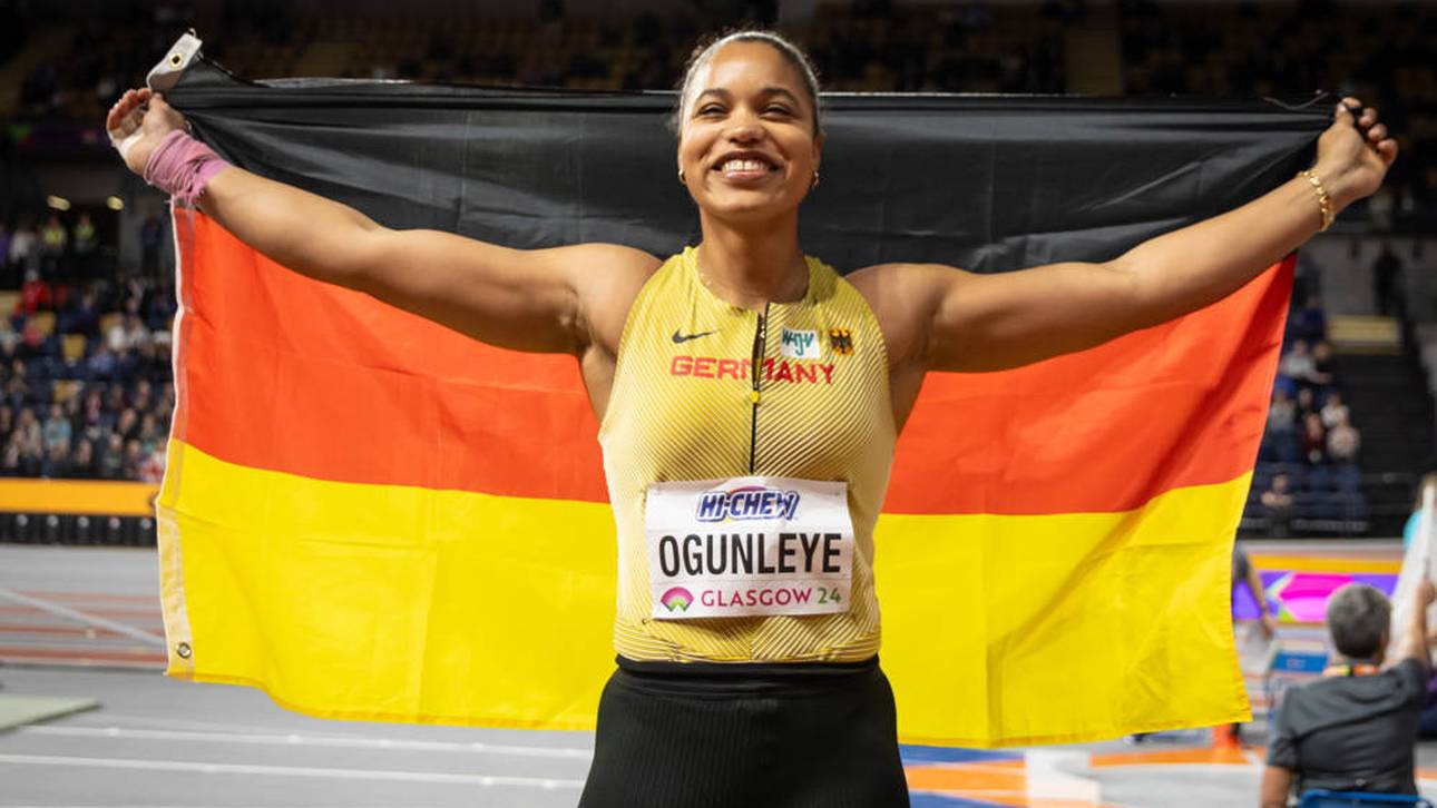 Yemisi Ogunleye freute sich nach ihrer Silbermedaille