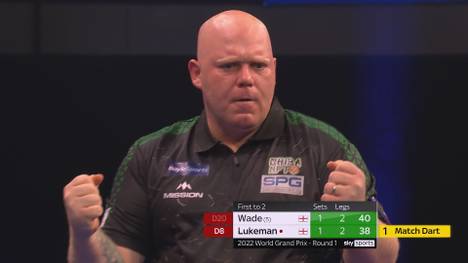 James Wade scheitert bei dem Darts World Grand Prix an Martin Lukeman. 
