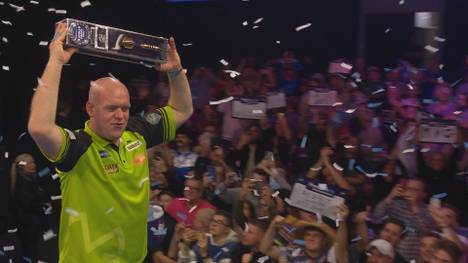 Michael van Gerwen gewinnt den Darts World Grand Prix im Finale gegen Nathan Aspinall. Nach einer 4:0-Führung kam Aspinall nochmal ran, musste sich aber 3:5 geschlagen geben.