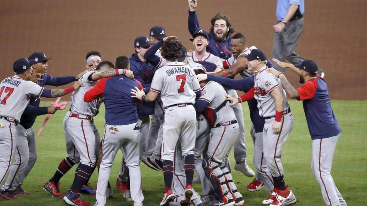 Die Atlanta Braves bejubeln den Titel bei der World Series