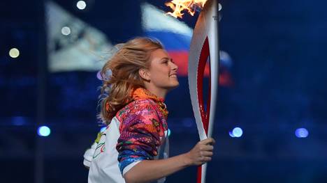 Maria Scharapowa gehört 2014 zu den Fackelträgerinnen bei der Eröffnungsfeier der Winterspiele