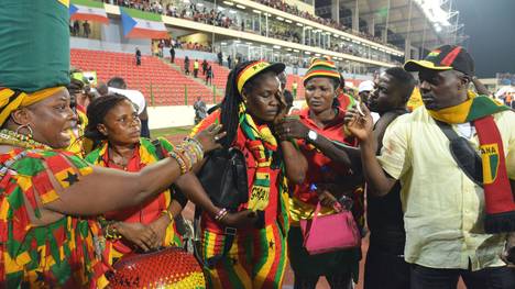 Fans von Ghana nach dem Halbfinale beim Afrika-Cup