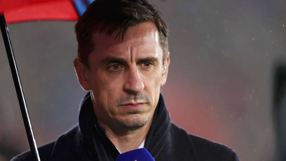 SOUTHAMPTON, ENGLAND - OCTOBER 25: Gary Neville, TV Presenter is seen during the Premier League match between Southampton FC and Leicester City at St Mary's Stadium on October 25, 2019 in Southampton, United Kingdom. (Photo by Naomi Baker/Getty Images)