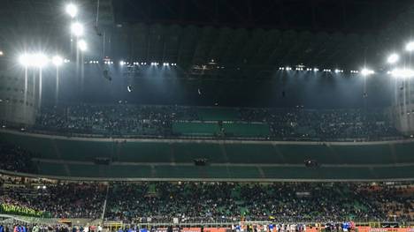 Die Inter-Fans verließen das Stadion während des Spiels