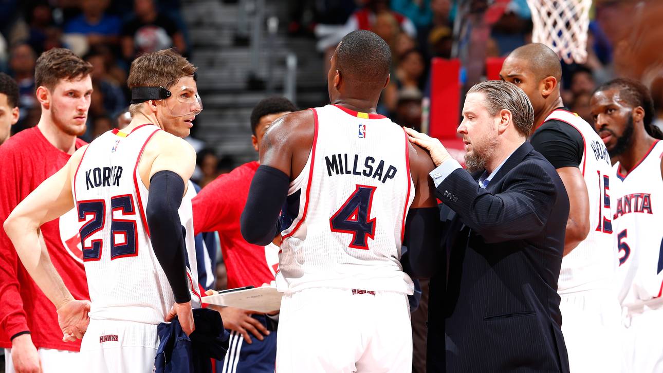 Paul Millsap von den Atlanta Hawks verletzt sich gegen die Brooklyn Nets