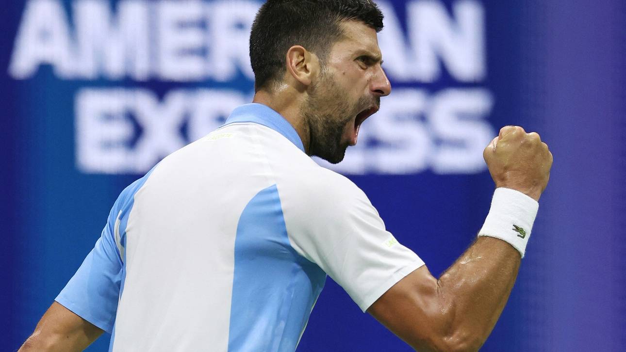 Djokovic imitiert Sheltons Jubelgeste