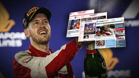Sebastian Vettel wird von den italienischen Medien gefeiert