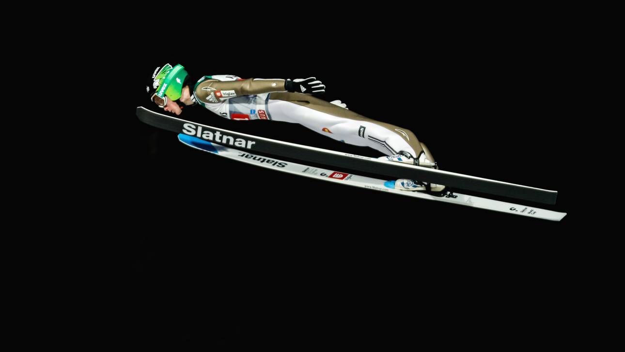 Kuriose Szene: Ein Ski auf Abwegen