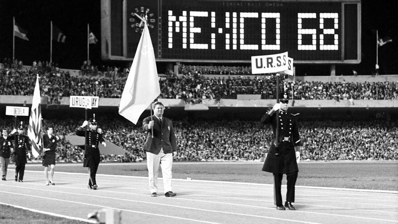 Leonid Schabotinski war bei den Olympischen Spielen 1968 Flaggenträger der sowjetischen Mannschaft