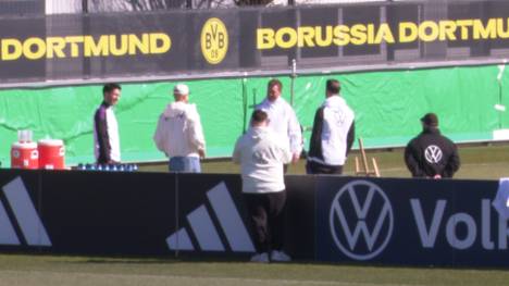 Beim DFB-Training in Dortmund taucht plötzlich ein Überraschungsgast auf. Der Mannschaft und Bundestrainer Julian Nagelsmann ist er bestens bekannt.