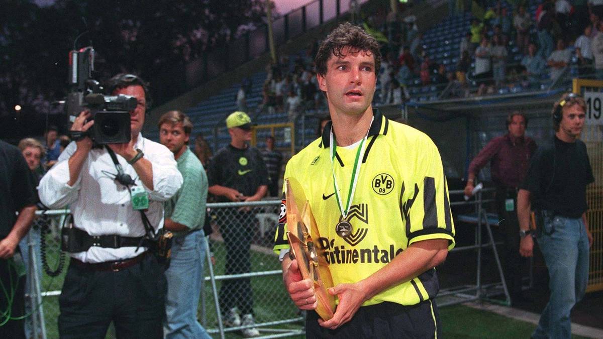 MICHAEL ZORC (MITTELFELD): Dortmunds Rekordspieler mit 463 Einsätzen und 131 Toren zwischen 1981 und 1998. Später Lohn der Treue: die beiden Meisterschaften und der Champions-League-Sieg unter Hitzfeld
