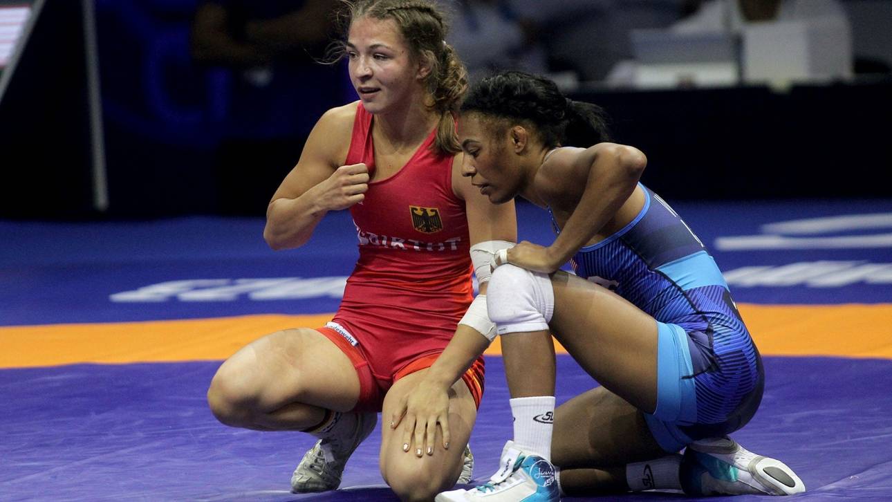 Deutsche Ringer im Kampf um Bronze