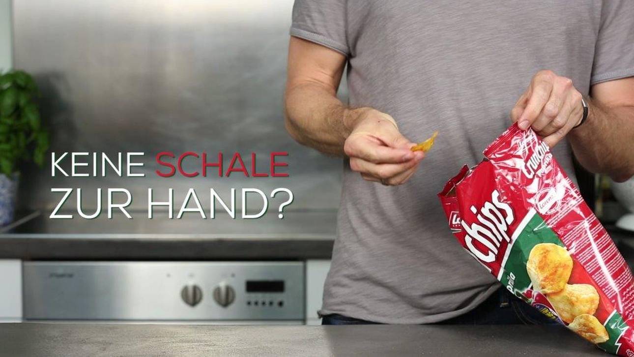 Chipstüte wird zur Schale