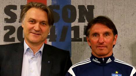 Dietmar Beiersdorfer ist zufrieden mit HSV-Coach Bruno Labbadia