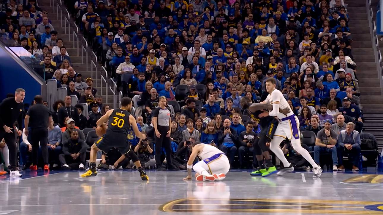 Was für ein Move! Curry schickt Doncic zu Boden