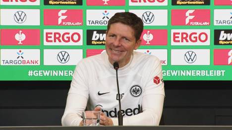 Nach den letzten Punktverlusten in der Bundesliga wünscht sich Eintracht-Trainer Oliver Glasner den benötigten Befreiungsschlag im DFB-Pokal, die Stimmung im Team der Frankfurter ist dennoch gut. 