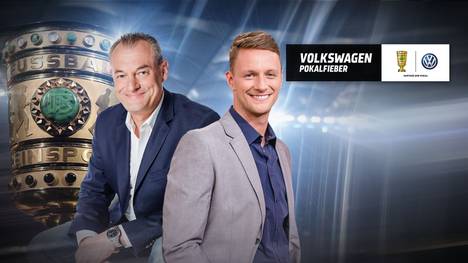 Mit Volkswagen Pokalfieber mit Markus Höhner (l.) und Jochen Stutzky startet SPORT1 in die DFB-Pokal-Woche