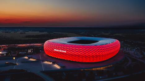 Die Allianz Arena, die Heimstätte des FC Bayern München