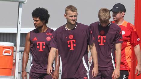 De Ligt (vorne) im Bayern-Training