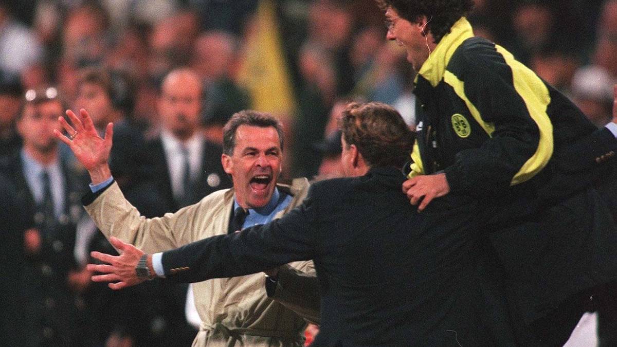 Fussball: Champions League Dortmund Mit Borussia Dortmund holte Ottmar Hitzfeld 1997 seinen ersten Triumph in der Champions League
