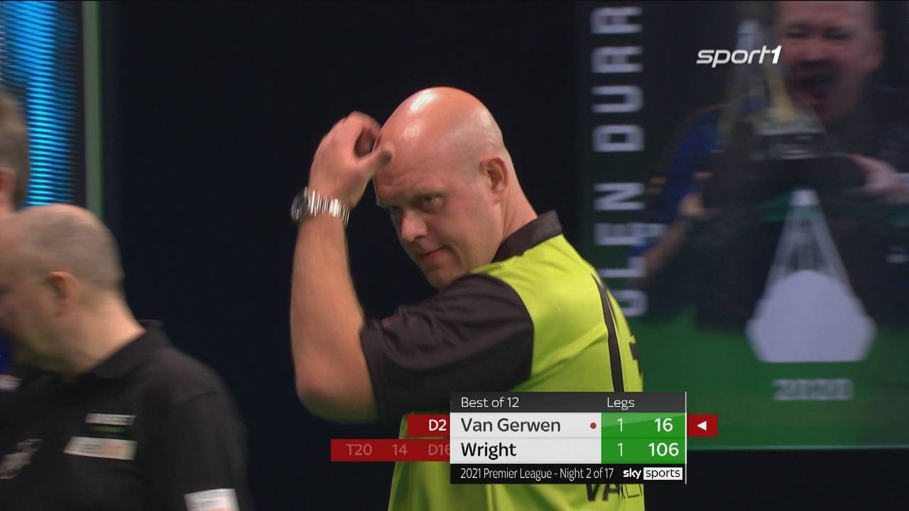 Premier League Darts: Michael van Gerwen besiegt Peter Wright mit 7:2