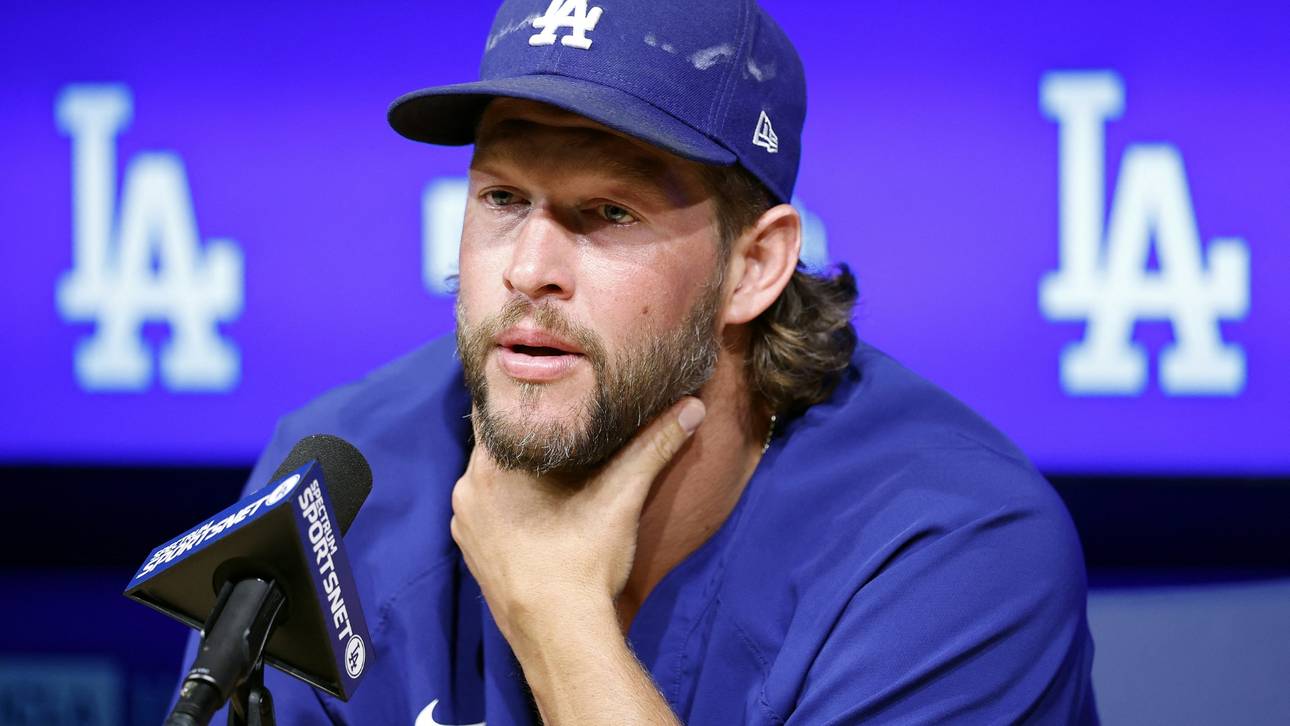 Clayton Kershaw bei seiner Rücktritts-Pressekonferenz