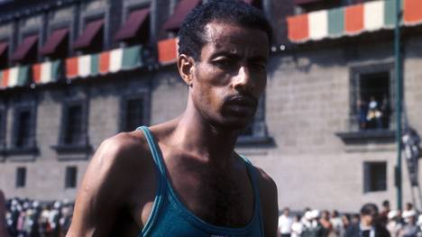 Abebe Bikala bei Olympia 1968 in Mexiko