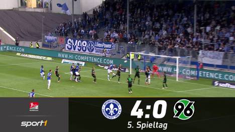 Hannover 96 kommt in Darmstadt unter die Räder. Bei den Lilien überzeugt einmal mehr das neue Sturm-Duo.