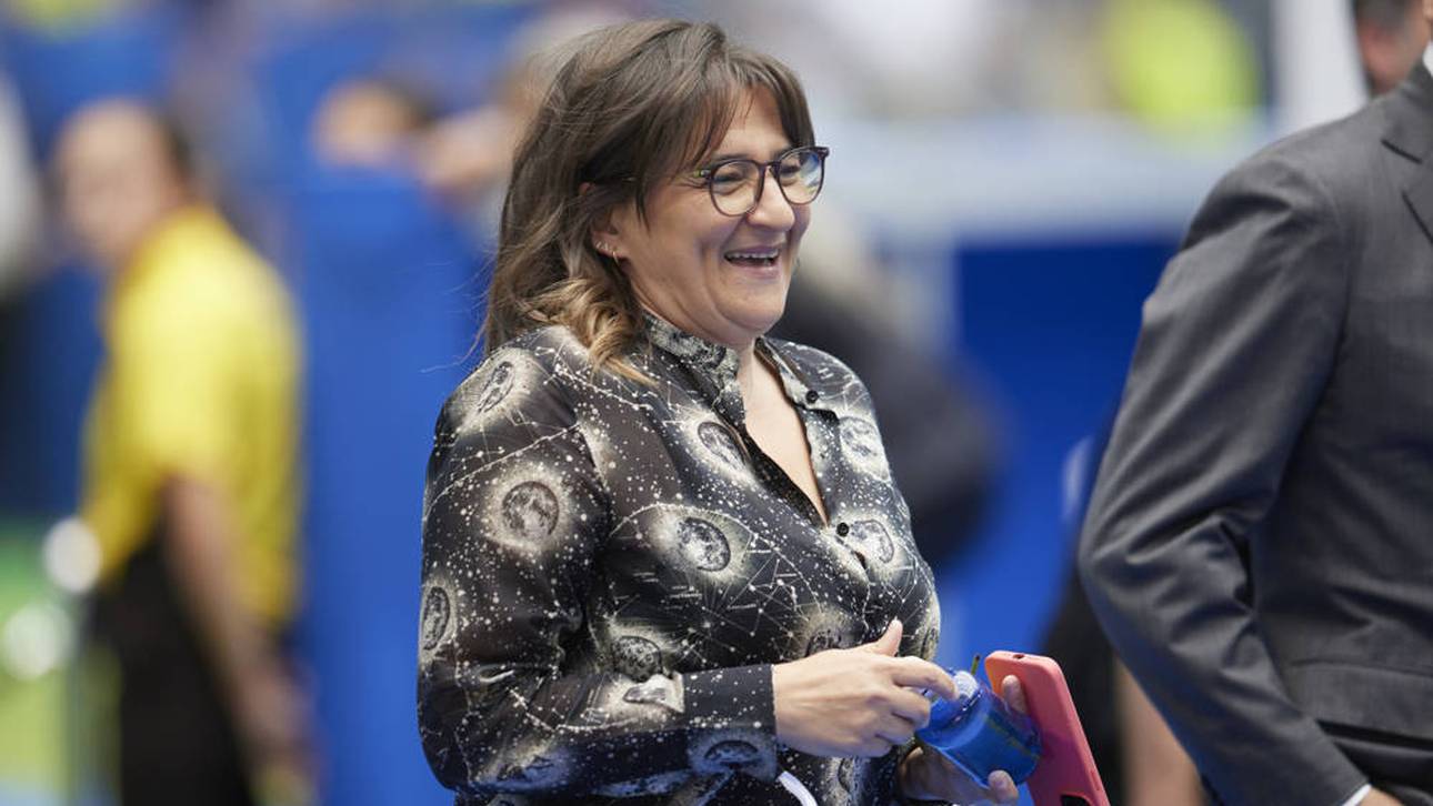 Fayza Lamari, die Mutter von Kylian Mbappé, bei der Vorstellung im Santiago Bernabéu